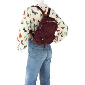 Brandy Melville Purple Cord Corduroy Mini Backpack